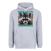 Heather Grey sweet but will throw hands Heavyweight Hoodie - Artiststas