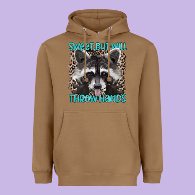 Sweet But Will Throw Hands Heavyweight Hoodie Designed By Artiststas