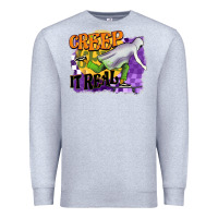 Heather Grey creep it real Premium Sweatshirt - BarkalooDesign