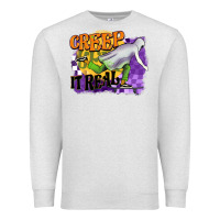 Oatmeal Heather creep it real Premium Sweatshirt - BarkalooDesign