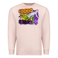 Pale Pink creep it real Premium Sweatshirt - BarkalooDesign