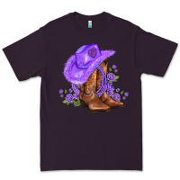 Plum purple cowgirl  and roses Premium Tee - AdoDesignShop