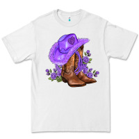 White purple cowgirl  and roses Premium Tee - AdoDesignShop