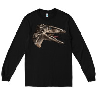 Black Deinonychus Face Long Sleeve Tee - LillyAllenDesigns