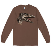 Chestnut Deinonychus Face Long Sleeve Tee - LillyAllenDesigns