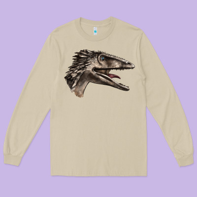 Deinonychus Face Long Sleeve Tee Designed By Lillyallendesigns