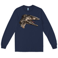 Navy Deinonychus Face Long Sleeve Tee - LillyAllenDesigns