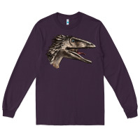 Plum Deinonychus Face Long Sleeve Tee - LillyAllenDesigns