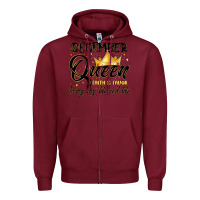 Burgundy december queen faith and favor living my blessed l Zipper Hoodie - MaliasSmallBusiness