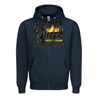 Navy december queen faith and favor living my blessed l Zipper Hoodie - MaliasSmallBusiness