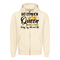Sandshell december queen faith and favor living my blessed l Zipper Hoodie - MaliasSmallBusiness