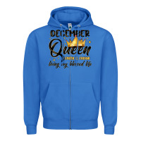 True Royal december queen faith and favor living my blessed l Zipper Hoodie - MaliasSmallBusiness