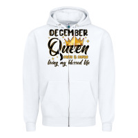 White december queen faith and favor living my blessed l Zipper Hoodie - MaliasSmallBusiness