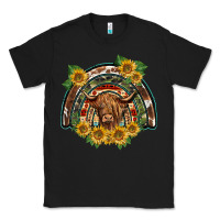 Black scottish calf sunflowers rainbow Classic Tee - BarkalooDesign