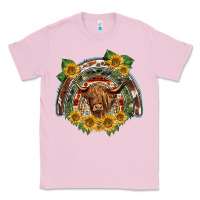 Bubblegum Pink scottish calf sunflowers rainbow Classic Tee - BarkalooDesign