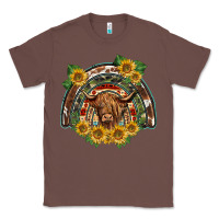 Chestnut scottish calf sunflowers rainbow Classic Tee - BarkalooDesign