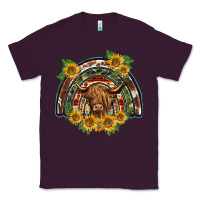 Plum scottish calf sunflowers rainbow Classic Tee - BarkalooDesign