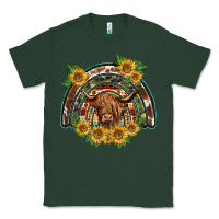 Sports Green scottish calf sunflowers rainbow Classic Tee - BarkalooDesign