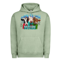 Pigment Oil Green heifers its cold outside Urban Hoodie - CowGirlArtShop