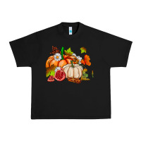 Black pumpkins daisies and fall leaf's ado Urban Heavy Tee - AdoDesignShop