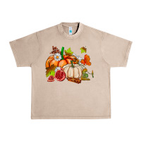 French Oak pumpkins daisies and fall leaf's ado Urban Heavy Tee - AdoDesignShop
