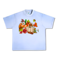 Grape Ice pumpkins daisies and fall leaf's ado Urban Heavy Tee - AdoDesignShop