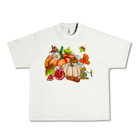 Pistachio pumpkins daisies and fall leaf's ado Urban Heavy Tee - AdoDesignShop