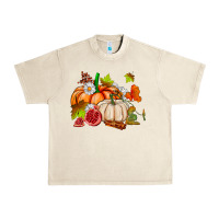 Sandshell pumpkins daisies and fall leaf's ado Urban Heavy Tee - AdoDesignShop
