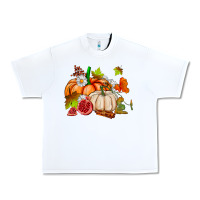 White pumpkins daisies and fall leaf's ado Urban Heavy Tee - AdoDesignShop