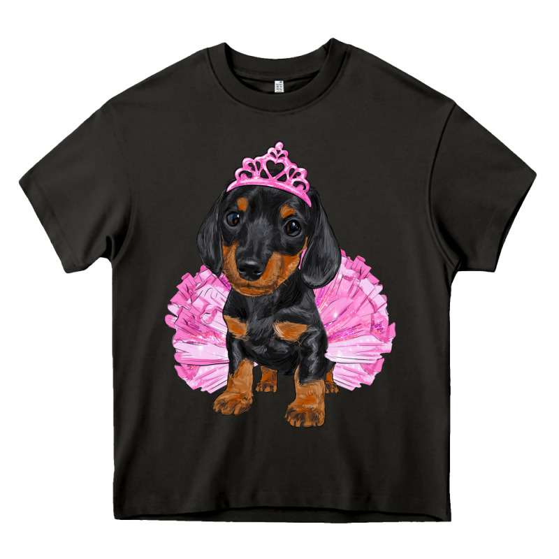 Balerina Dachshund With Tutu Heavy Core Tee by RanaPortraitStore | Teevron