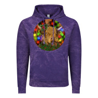 Cloud Purple Brown Cow Christmas Vintage Hoodie - RanaPortraitStore