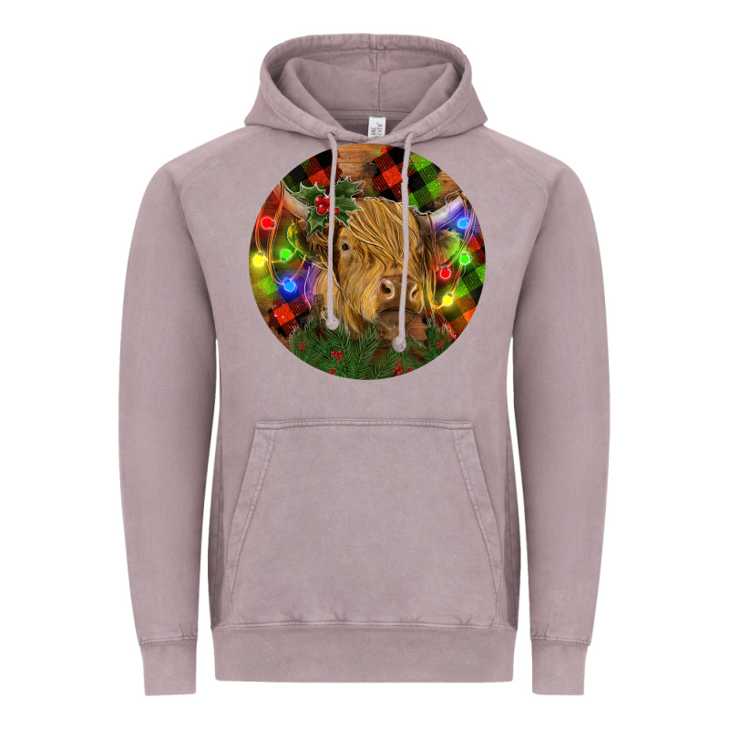 Brown Cow Christmas Vintage Hoodie by RanaPortraitStore | Teevron