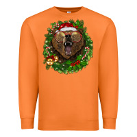Carrot christmas bear  wreath Premium Sweatshirt - BarkalooDesign