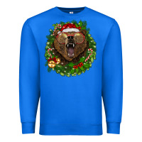 True Royal christmas bear  wreath Premium Sweatshirt - BarkalooDesign
