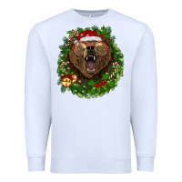White christmas bear  wreath Premium Sweatshirt - BarkalooDesign