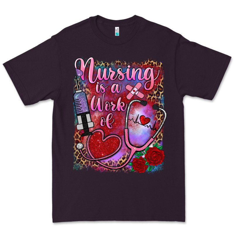 Nursing Is A Work Of Heart Premium Tee by RanaPortraitStore | Teevron