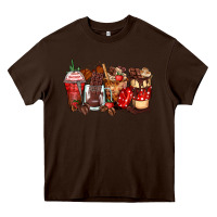 Chocolate Brown hot chocolate coffee cups Heavy Core Tee - Zillion Design Studio