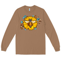 Toasted Coconut bee sunflower leopard Long Sleeve Tee - Jasminsmagicworld