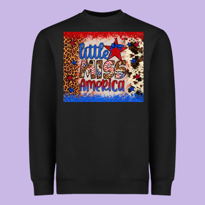 Little Miss America Heavyweight Sweatshirt Designed By Artiststas
