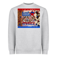 Heather Grey little miss america Heavyweight Sweatshirt - Artiststas