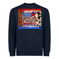Navy little miss america Heavyweight Sweatshirt - Artiststas