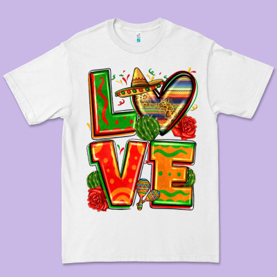 Love Mexico Premium Tee Designed By Zillion Design Studio