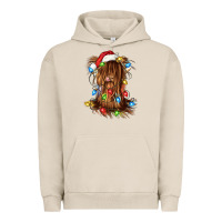 Pigment French Oak christmas heifer cow gnome Urban Hoodie - CowGirlArtShop