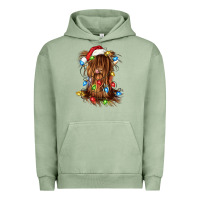 Pigment Oil Green christmas heifer cow gnome Urban Hoodie - CowGirlArtShop