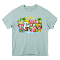 Arona beach summer coffee cups Heavy Core Tee - Zillion Design Studio
