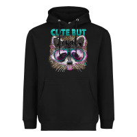 Black cute but feral Heavyweight Hoodie - Artiststas