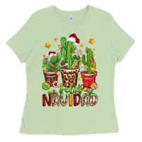 Matcha christmas cactus feliz navidad Ladies Tee - Zillion Design Studio