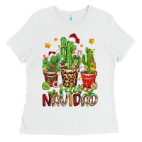 White christmas cactus feliz navidad Ladies Tee - Zillion Design Studio
