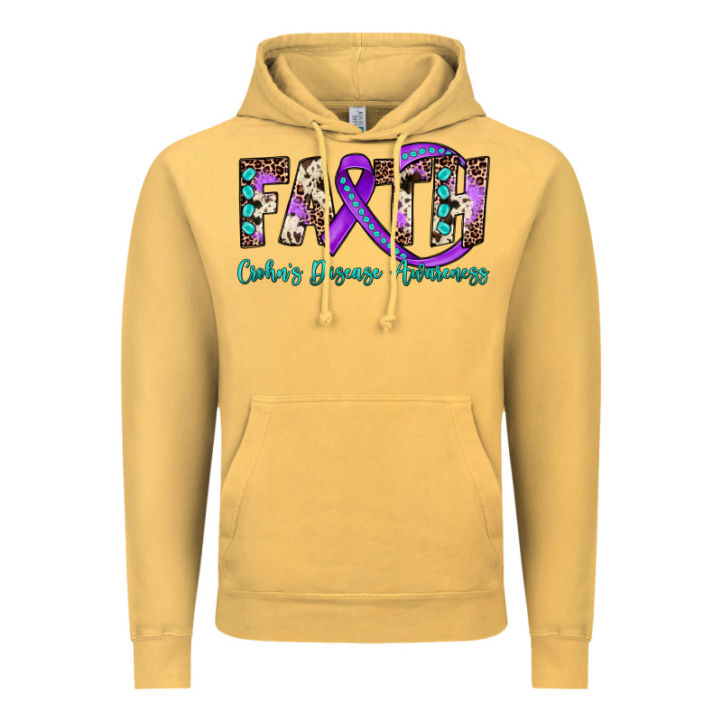 Faith Crohn's Disease Awareness Vintage Hoodie by JahusDesignShop | Teevron