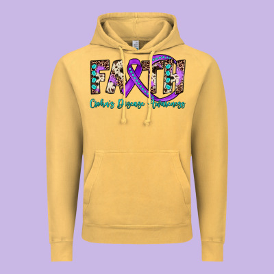 Faith Crohn's Disease Awareness Vintage Hoodie Designed By Jahusdesignshop